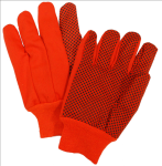 West Chester 710KORPD 10 oz Hi-Vis Orange Plastic Dot Canvas Glove
